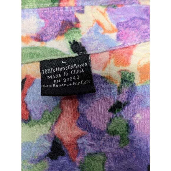 Drapers & Damons Floral Stretch Long Sleeve Collared Jacket Blazer, Womens Large - Picture 11 of 11